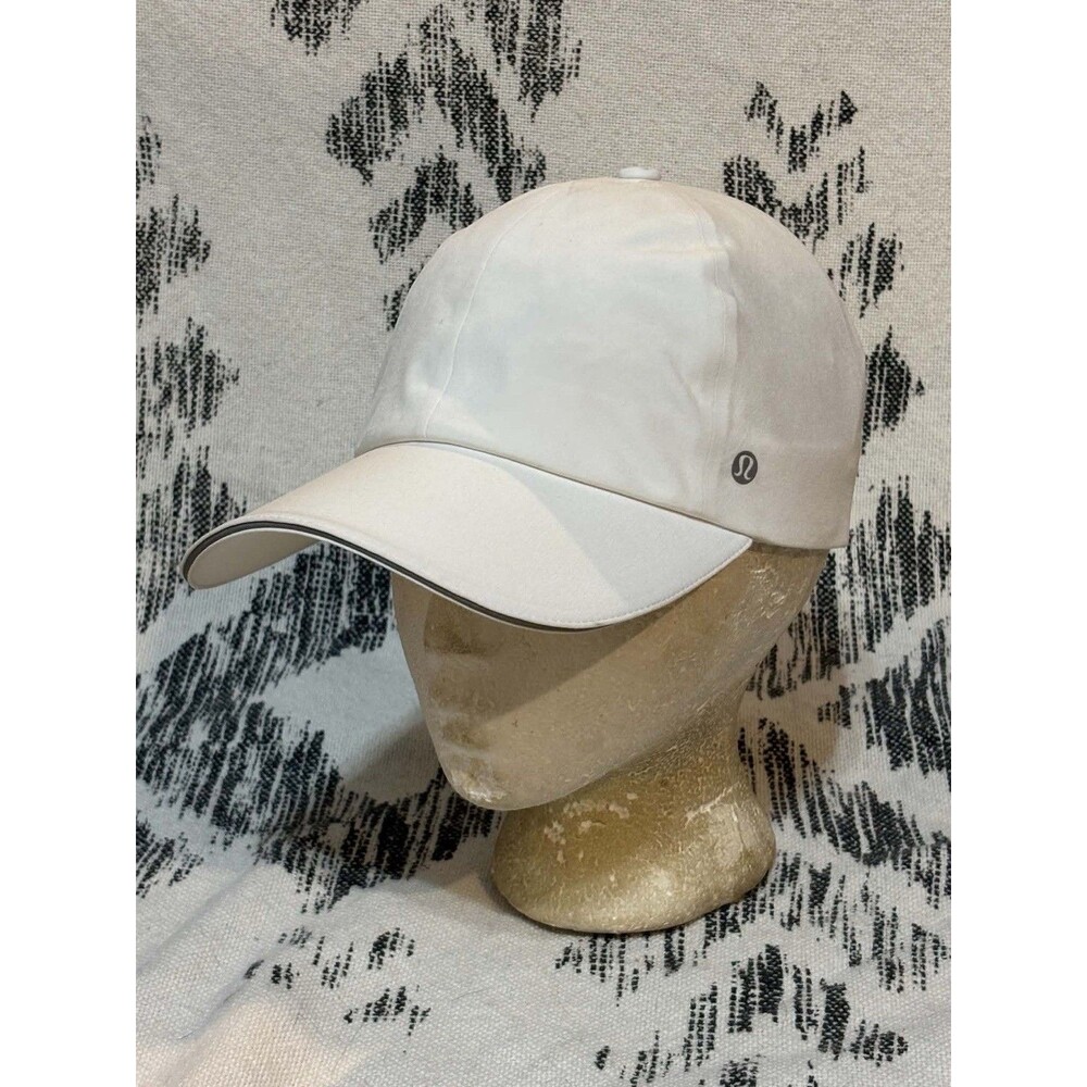 Lululemon Running Athletic Hat Cap Strap Back Reflective White One Size